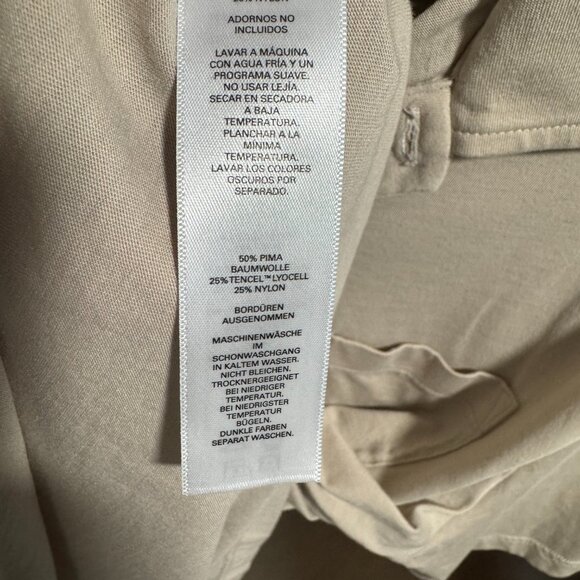 Duer Du/er Air Flow Pique Short Sleeve Oatmeal Polo Shirt Pima Cotton Size XL - Picture 5 of 5